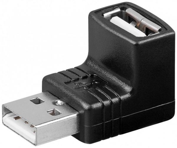 USB 2.0 Hi-Speed Adapter Stecker A / Buchse A 90°
